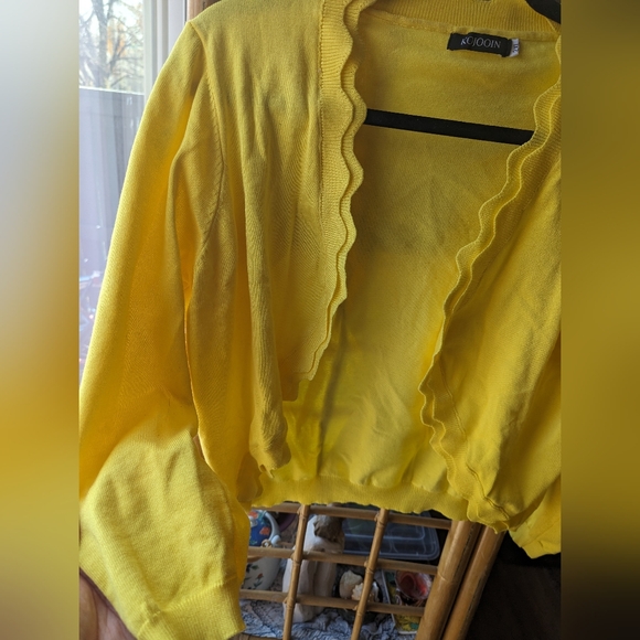 Yellow Ruffle Cardigan - Picture 3 of 4